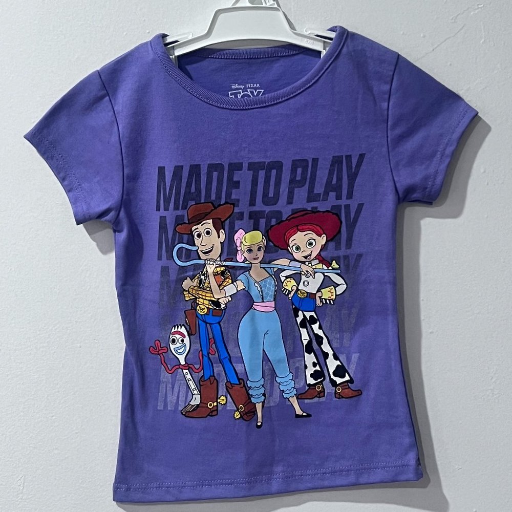 Disney Toy Story 4 Made to Play Purple Girls T-Shirt